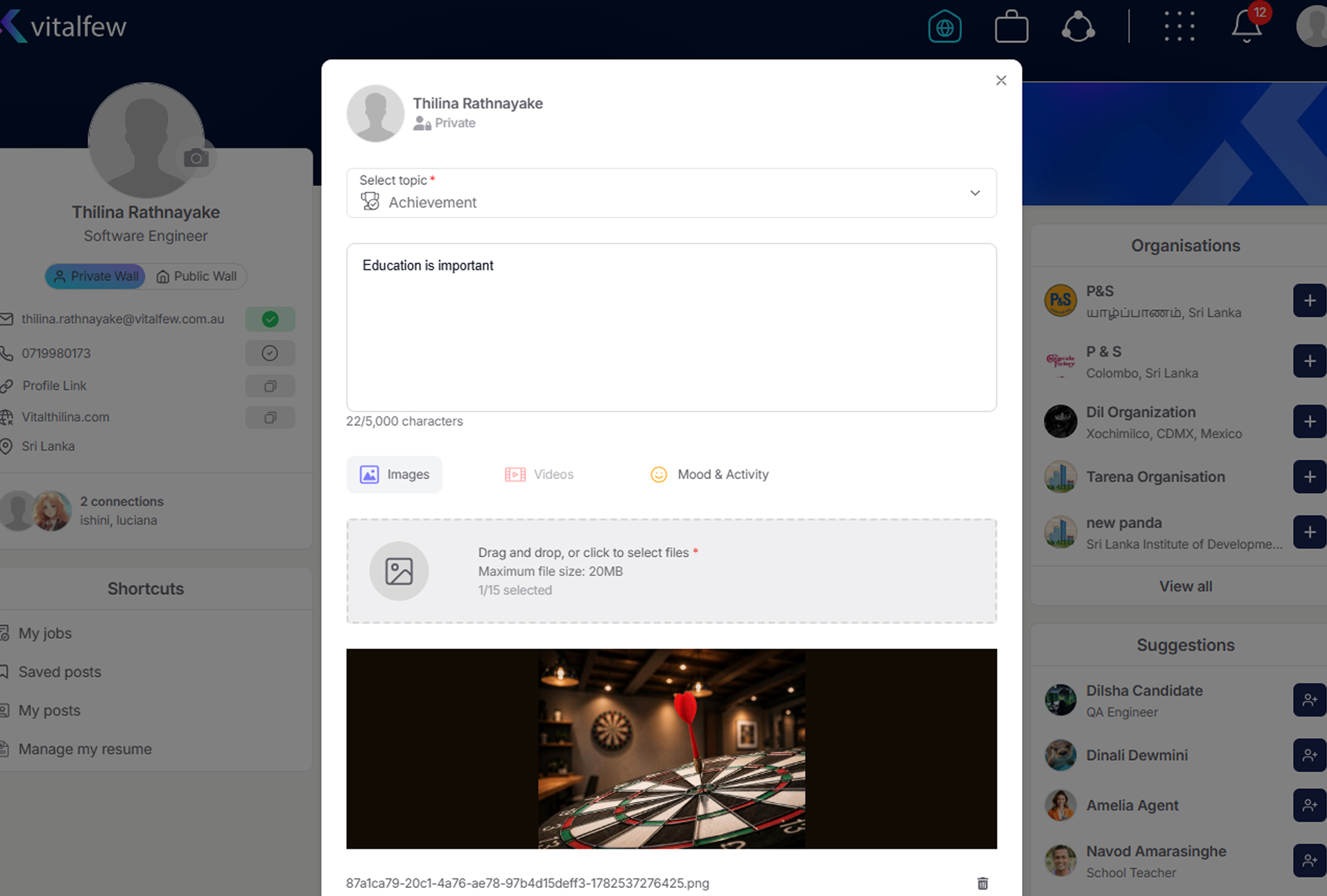 VitalFew post three-dot menu showing Edit, Save, Copy, Hide, and Delete options